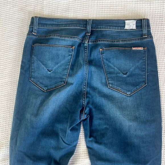 Hudson Women’s Blair Super Skinny High Rise Blue Denim Jeans Sz 32 - Picture 9 of 12